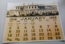 1938 Grand View Point Ship Hotel Lincoln Highway Pa. Advertising Calendar NEW picture