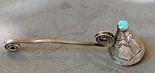 Stunning Old Navajo Sterling  Silver & Turquoise Candle Snuffer 11.7 grm 3 1/2