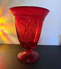 Fenton Red Dancing Ladies Vase - *RARE* picture