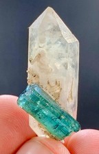 30ct blue tourmaline with quartz specimen damage free piece  picture
