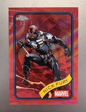 2025 Topps Chrome Marvel Nick Fury Red Wave Refractor #/5 picture