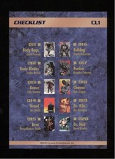 1993 DYNAMIC ENTERTAINMENT CREATOR'S UNIVERSE CHECKLIST INSERT #CL1 picture