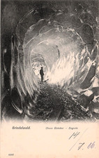 Grindelwald Switzerland Bernese Oberland Glacier Gorge Interior Vtg Postcard H47 picture