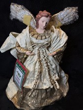 Vintage 1990’s Worlds Bazaar’s Christmas Tree Topper Porcelain/Paper Mache -New picture
