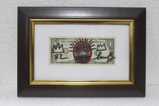 BANKSY Dismaland  One Dollar Bill WITH FRAMED IN GOOD CONDITION picture