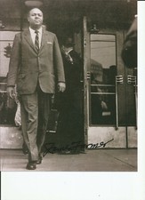 Beautiful 8x10 signed photo of James Farmer, civil rights hero  Near mint RARE picture