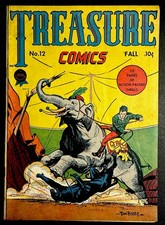 Treasure Comics #12 1947 Prize Publication 5.5 FN- Circus Elephant Cover picture
