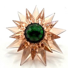 Antique Matchless Wonder Star Christmas Light Bulb Pink Amber/Green Double Row picture
