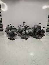 Vintage Nina Pinta Santa Maria Metal Ship Set Columbus Nautical Decor picture