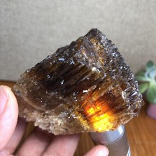 62mm Natural  Amber Calcite Honey Calcite Gold Calcite Raw Specimen 235g A2215 picture