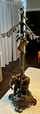 Antique Vienna Bronze Bears Climbing Tree Sculpture 30