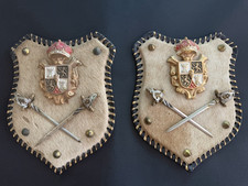 Two Vintage Medieval Coat of Arms Crest Plaque Replica. Spain picture