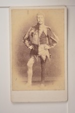 Man Jester Harlequin Costume Theatrical Fancy Dress Harry Jackson Leeds c1870s picture