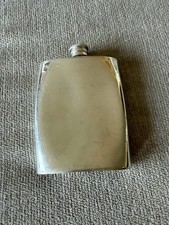 English Pewter Flask Made In Sheffield Vintage 6oz Great Design picture
