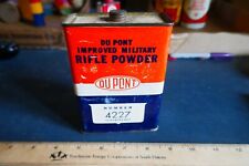 Vintage EMPTY Dupont Rifle Powder Tin 16 oz. Size Lot 24-14-E-CH picture