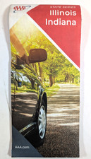 New AAA Illinoios-Indiana STATE ROAD MAP   Highway Tour   OH/WV   LATEST 2025 picture