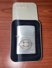 Zippo 2000 Advertising Genuine Chevrolet Raised Emblem Lighter -  picture