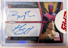 2025 Topps Deadpool & Wolverine  RYAN REYNOLDS HENRY CAVILL DUAL AUTO Redemption picture