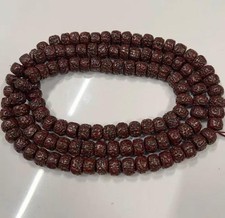 12mmTibetan Buddhist Mala Nepal 108 Big Oiled Rudraksha Bodhi Beads Mala picture