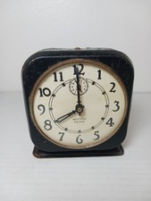 Vintage Westclox Fortune Alarm Clock Art Deco Era  Made in U.S.A. For Parts Only picture