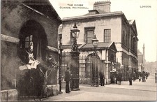 Horse Guards Whitehall London Street View Black White Animals UNP VNG Postcard picture