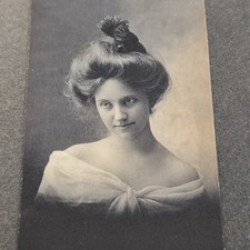 Beautiful Woman Gibson Girl Hair Style Portrait 1906 Antique Photo picture