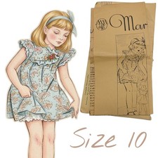 Vtg 1930s Sewing Pattern Marian Martin 9842 Girls Sz 10 Jumper Dress Bloomers  picture