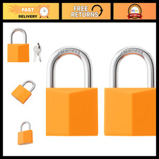 2-Pack Keyed Alike Padlocks, Rustproof Brass Locks with Stainless Steel Shackles picture