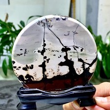143G Rare natural Chinese painting stone pattern mineral specimen+substrate picture