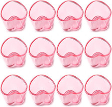 Heart Shot Glasses Set, Pink Shot Glass Cute for Bar Cart Accessories 1.5Oz (12, picture