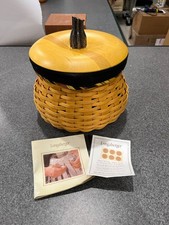 LONGABERGER - 2007 Happy Halloween Pumpkin Basket w Liner Charity DS51 picture