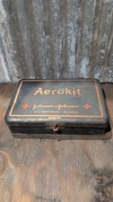 Rare ANTIQUE 1920s JOHNSON & JOHNSON AERO KIT MEDICAL Aeroplane FIRST AID KIT picture