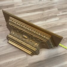 Vintage HOMCO Home Interiors 5057 Gold Wall Resin Shelf Regency picture