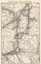 1908 Antique Louisville and Nashville Railroad Map Vintage L&N Railway Map 3201 picture