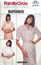 1980's Butterick Misses' Blouse Pattern 3692 Size 14-18 UNCUT picture