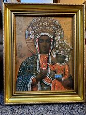Our Lady Of Czestochowa Black Madonna Poland Virgin Mary Gold Framed Print NEW picture