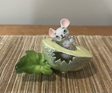 Vintage Japan Kitsch Mouse in Cantaloupe Figurine Toothpick Holder Porcelain picture