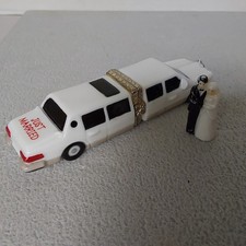 PHB Limousine Trinket Box Porcelain Hinged Wedding Bride Groom Pill Midwest picture