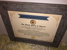 CIA - DISTINGUISHED CAREER INTELLIGENCE COMMEMORATIVE MEDAL CERTIFICATE Type-1 picture