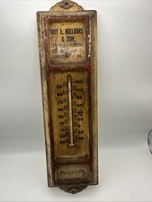 CARLISLE PA. ROY WILLIAMS CHRYSLER PLYMOUTH GAS OIL ADVERTISING THERMOMETER SIGN picture
