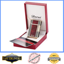 Luxury Derui Side Sliding Sound Inflatable Lighter, High-End Quality Metal Light picture