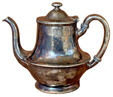 Vintage Fred Harvey Silverplate Railroad Teapot 6.5