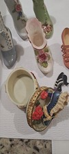 Vintage Collectibles Victorian Shoes Trinket Box Magnet Lot Of 7 Various Brands picture