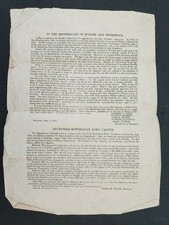 1861 antique CIVIL WAR BROADSIDE buckfield me REPUBLICAN caucus UNION history picture