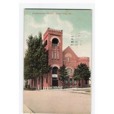 Presbyterian Church Grove City PA Antique Postcard 1909 Harry H Hamm Germany picture