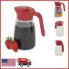 Durable Glass Syrup Dispenser 12 oz with Screw-On Lid for Freshness and Control picture