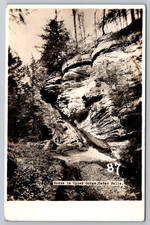 RPPC c1950s Rocks in Upper Gorge Cedar Falls Postcard picture