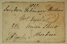 1837 British Free Franked Envelope Thomas Henry Cookes MP picture