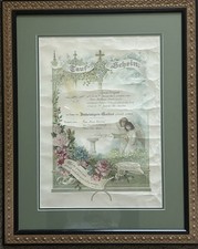 Original 1932 German Lutheran Baptism Certificate Leona Margarete Horstmann Norf picture