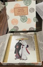 Vintage Ukiyo-e Japanese Fine Art Coaster Set – Hokusai Hiroshige Utamaro  picture